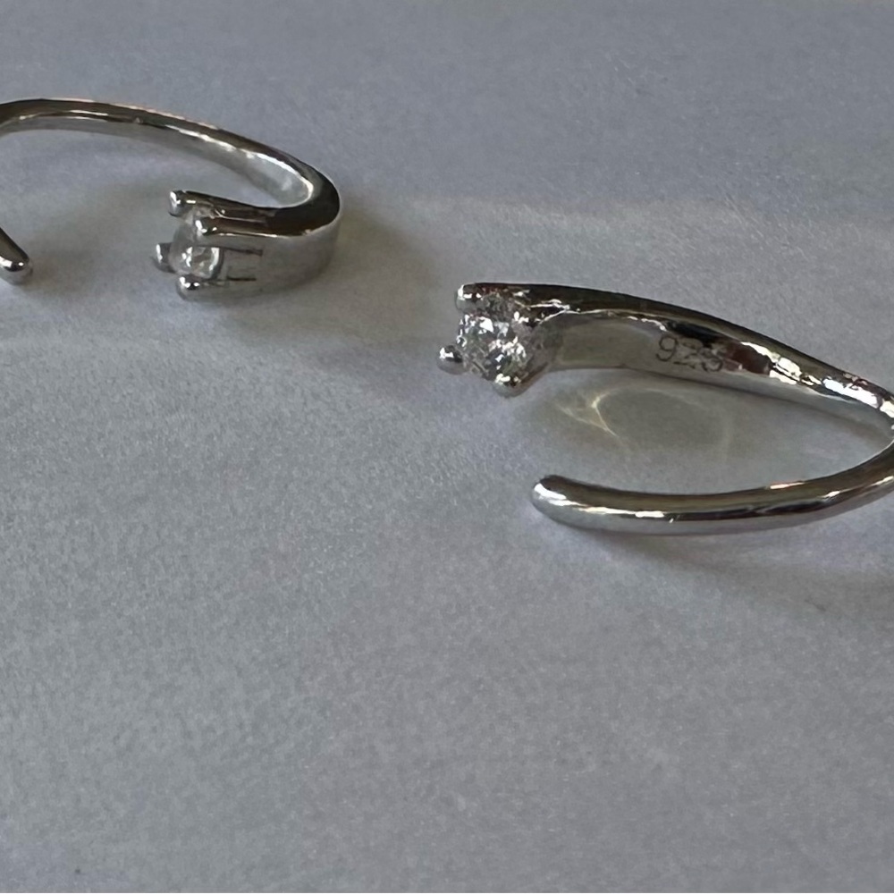 Unique Silver Hoop Earrings by Caitlyn Minimalist